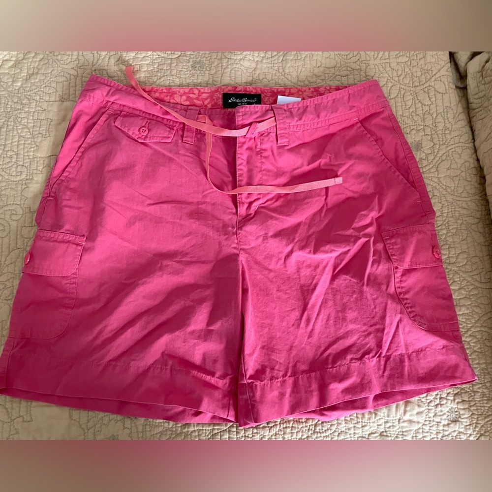 Eddie Bauer hot pink chino shorts size 10